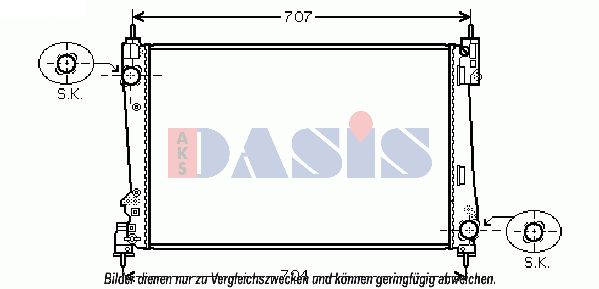 AKS DASIS Радиатор, охлаждение двигателя 300011N